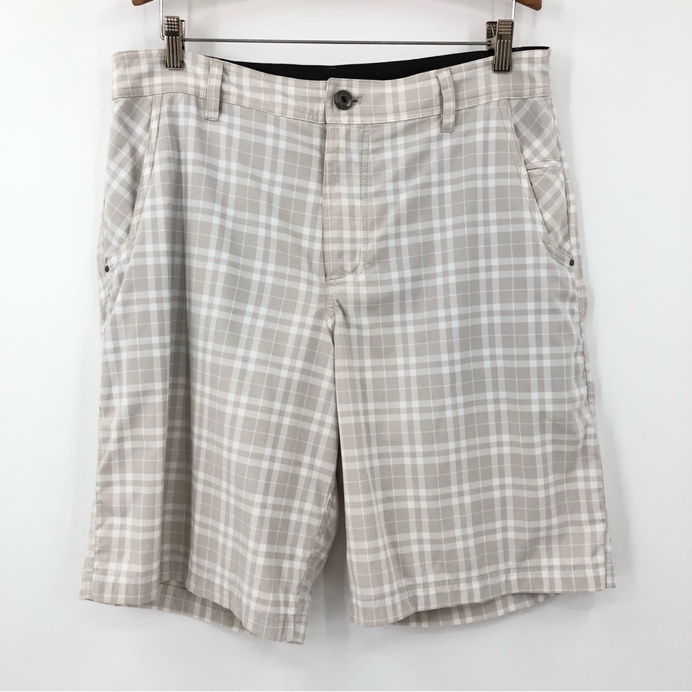 lululemon athletica Plaid Tan Shorts
